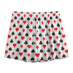 Playing Card Suits Pattern Print Mesh Shorts