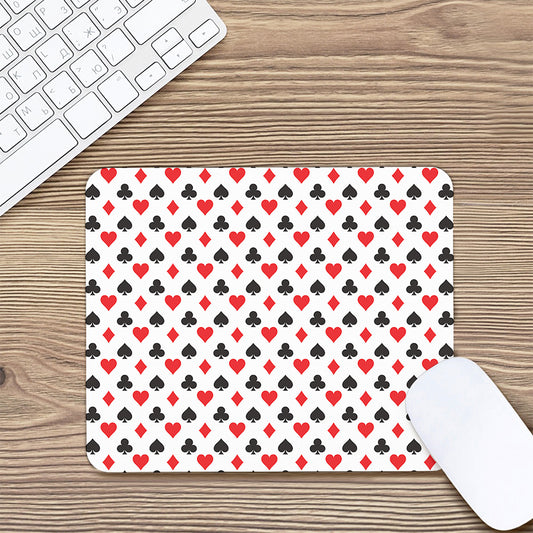 Playing Card Suits Pattern Print Mouse Pad