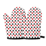 Playing Card Suits Pattern Print Oven Mitts