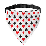 Playing Card Suits Pattern Print Over The Collar Dog Bandana