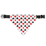 Playing Card Suits Pattern Print Over The Collar Dog Bandana
