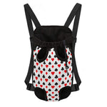 Playing Card Suits Pattern Print Pet Carrier Backpack