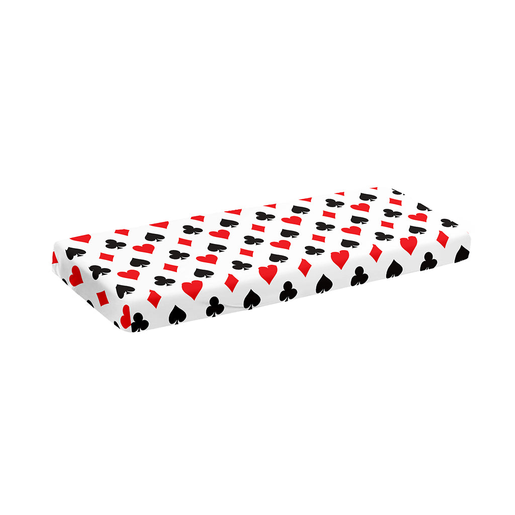 Playing Card Suits Pattern Print Piano Keyboard Cover