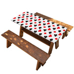 Playing Card Suits Pattern Print Picnic Table Cover