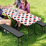 Playing Card Suits Pattern Print Picnic Table Cover