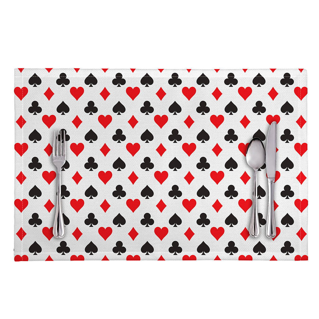 Playing Card Suits Pattern Print Placemat