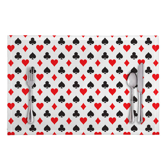 Playing Card Suits Pattern Print Placemat
