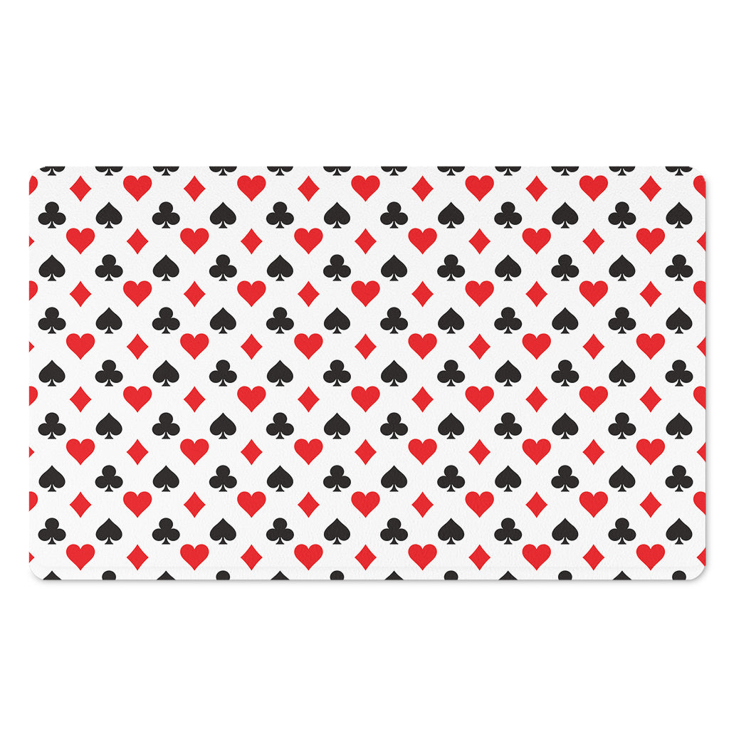 Playing Card Suits Pattern Print Polyester Doormat