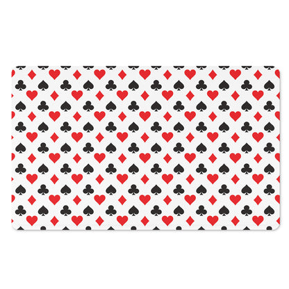 Playing Card Suits Pattern Print Polyester Doormat