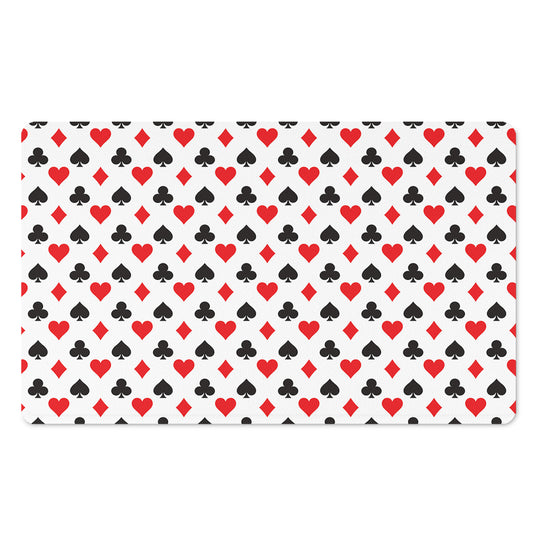 Playing Card Suits Pattern Print Polyester Doormat