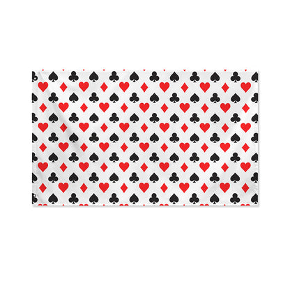 Playing Card Suits Pattern Print Polyester Flag