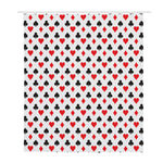 Playing Card Suits Pattern Print Polyester Shower Curtain