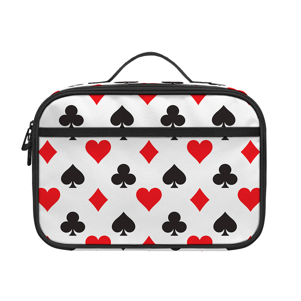 Playing Card Suits Pattern Print Portable Lunch Bag