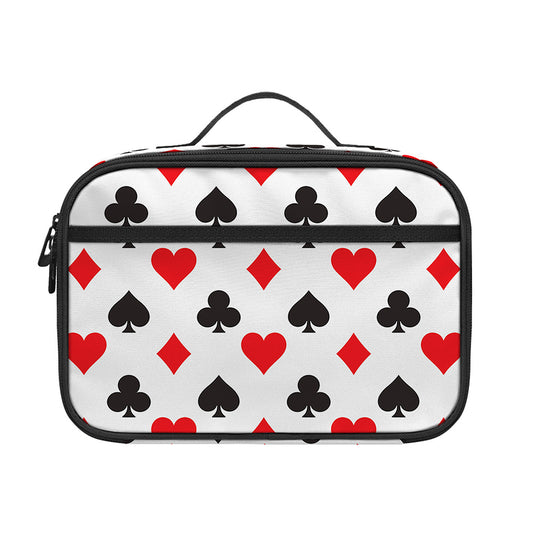 Playing Card Suits Pattern Print Portable Lunch Bag