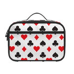 Playing Card Suits Pattern Print Portable Lunch Bag