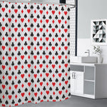 Playing Card Suits Pattern Print Premium Shower Curtain