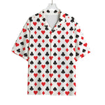 Playing Card Suits Pattern Print Rayon Hawaiian Shirt