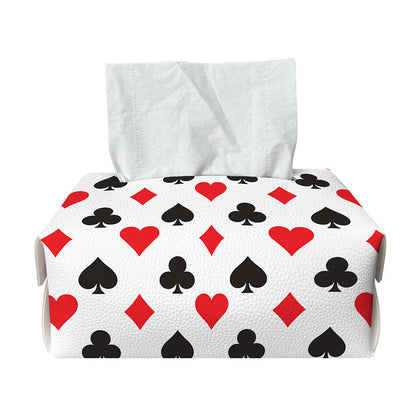 Playing Card Suits Pattern Print Rectangle Tissue Box Cover