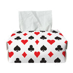 Playing Card Suits Pattern Print Rectangle Tissue Box Cover