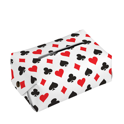 Playing Card Suits Pattern Print Rectangle Tissue Box Cover