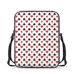 Playing Card Suits Pattern Print Rectangular Crossbody Bag