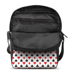 Playing Card Suits Pattern Print Rectangular Crossbody Bag