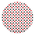 Playing Card Suits Pattern Print Round Blanket