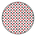 Playing Card Suits Pattern Print Round Floor Mat