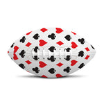 Playing Card Suits Pattern Print Rugby Ball