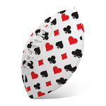 Playing Card Suits Pattern Print Rugby Ball