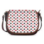 Playing Card Suits Pattern Print Saddle Bag