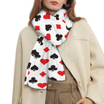 Playing Card Suits Pattern Print Scarf