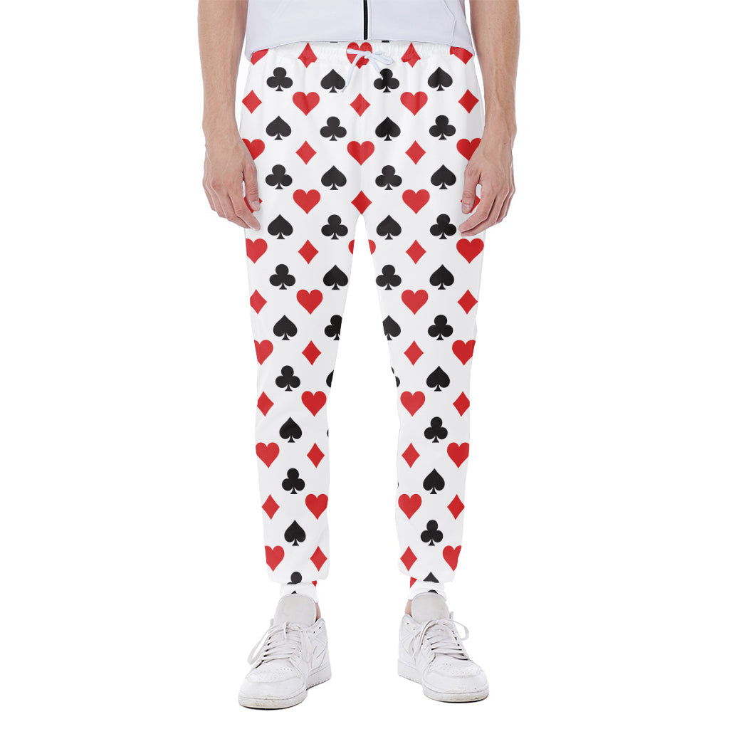 Playing Card Suits Pattern Print Scuba Joggers