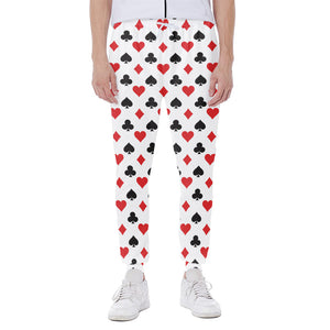 Playing Card Suits Pattern Print Scuba Joggers