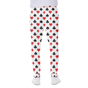 Playing Card Suits Pattern Print Scuba Joggers