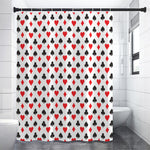 Playing Card Suits Pattern Print Shower Curtain