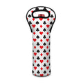 Playing Card Suits Pattern Print Single Neoprene Wine Tote