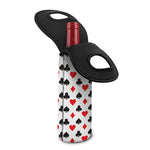 Playing Card Suits Pattern Print Single Neoprene Wine Tote