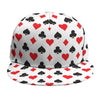 Playing Card Suits Pattern Print Snapback Cap