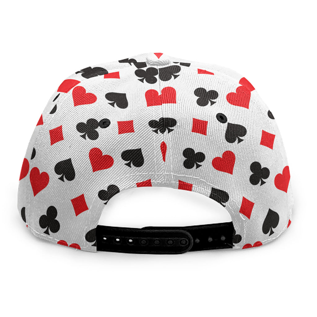 Playing Card Suits Pattern Print Snapback Cap