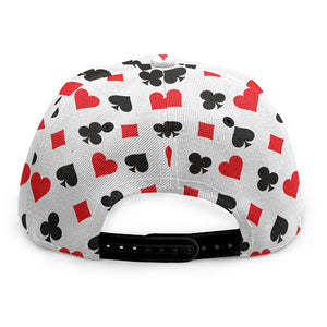 Playing Card Suits Pattern Print Snapback Cap