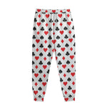 Playing Card Suits Pattern Print Sweatpants