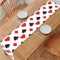 Playing Card Suits Pattern Print Table Runner
