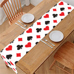 Playing Card Suits Pattern Print Table Runner
