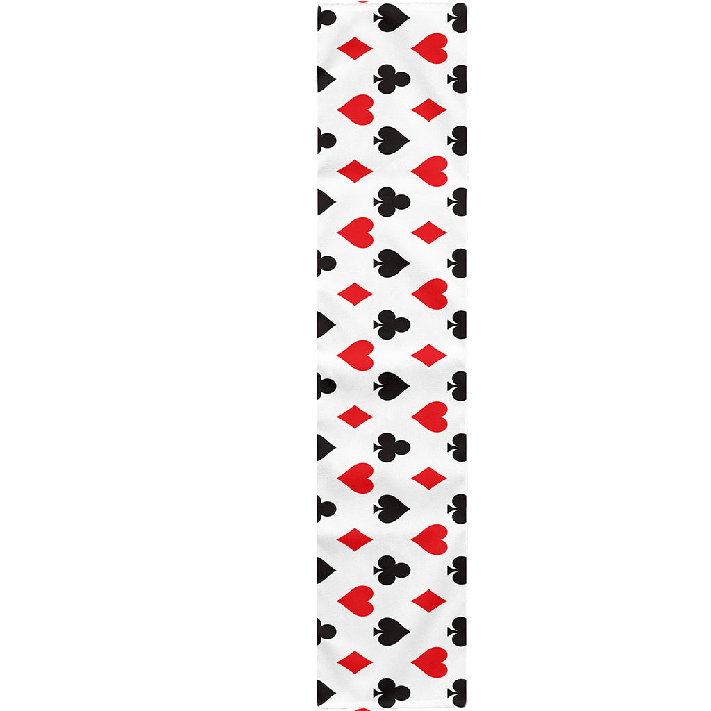 Playing Card Suits Pattern Print Table Runner