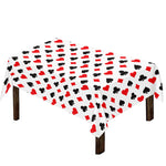 Playing Card Suits Pattern Print Tablecloth
