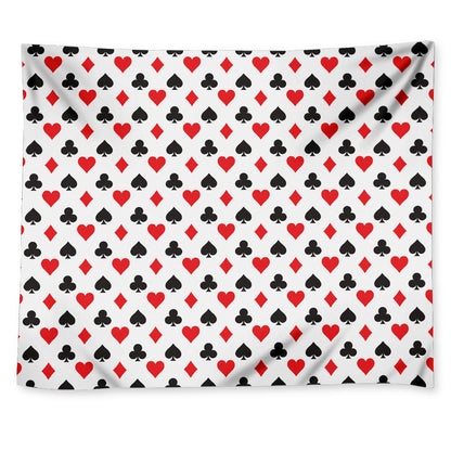 Playing Card Suits Pattern Print Tapestry