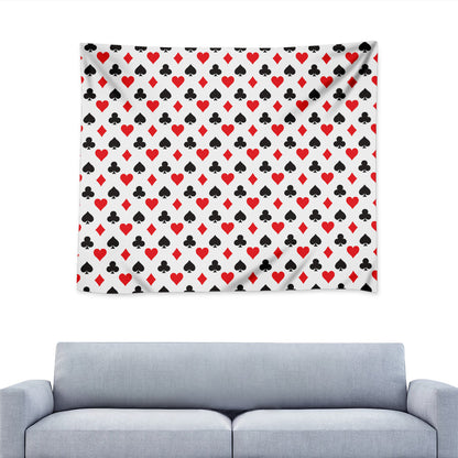 Playing Card Suits Pattern Print Tapestry