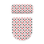 Playing Card Suits Pattern Print Toilet Lid And Tank Cover Set