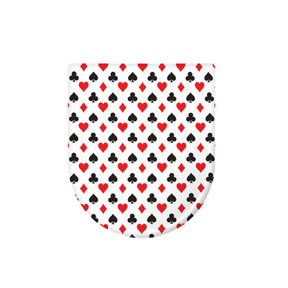Playing Card Suits Pattern Print Toilet Lid Cover